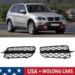 Front Lh&rh Bumper Lower Grille Cover Set Black For 2007-2010 Bmw X5 E70. Fixed Price $28.36.