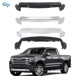 For Chevrolet Silverado 1500 22-23 Steel Black/chrome Front Bumper W/o Hole. Fixed Price $207.37.