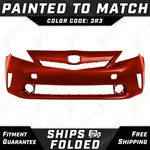New Painted *3R3 Red* Front Bumper Cover Fascia For 2012-2014 Toyota Prius. Fixed Price $470.99.