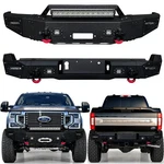 Vijay For 2017-2022 F250 F350 Steel Front And Rear Bumper With Led Lights+d-ring. Fixed Price $749.99.
