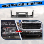 Black Steel Front Hidden Winch Mounting Plate For 2022-2026 Gmc Sierra 1500. Fixed Price $114.99.