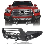 For 2016-2023 Toyota Tacoma Front Bumper W/winch Plate & Led Lights D-rings. Fixed Price $439.45.