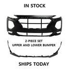 New Primed Front Bumper 2-PC Set For 2019-2020 Hyundai Santa Fe Ships Unfolded. Fixed Price $379.00.
