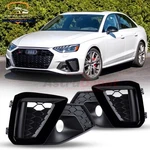 2X Black Front Bumper Fog Light Grille Cover For Audi A4 B9 S-line S4 2020-2024. Fixed Price $85.98.