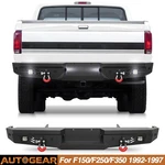 1992-1997 Ford F150 F250 F350 Steel Rear Bumper W/led Lights & Sensor Holes. Fixed Price $394.98.