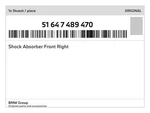 Genuine Bmw Shock Absorber Front Right 51647489470 New. Fixed Price $44.74.