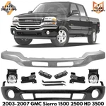 Front Bumper Chrome & Brackets Kit For 2003-2007 Gmc Sierra 1500 2500 Hd 3500. Fixed Price $525.00.