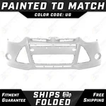 New Painted *ug - White* Front Bumper Cover Fascia 2012 2013 2014 Ford Focus. Fixed Price $460.99.