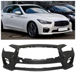 Front Bumper Cover W/tow Hook No Sensor For Infiniti Q50S Sport 2014-2017. Fixed Price $239.99.