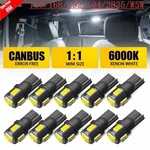 1-10X Super White T10 194 168 W5W 2825 6-LED License Plate Interior Light Bulbs. Fixed Price $47.49.