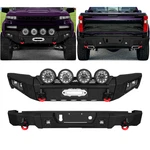 Vijay Front Rear Bumper For 2019-2021 Chevy SILVERADO1500/ROUND Lights &d-rings. Fixed Price $549.99.