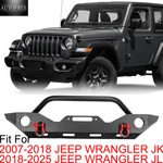 Front Bumper For 2018-2026 Jeep Wrangler Jl W/winch Plate & D-ring Shackles. Fixed Price $268.99.