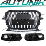 2013-2017 Honeycomb Front Grille + Fog Light Covers For Audi Q5 Non S-line. Fixed Price $219.99.