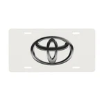 Toyota 12 X 6 Inch Car Ivory White Aluminum Front License Plate Cover. Fixed Price $22.32.