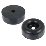 (2) 2.5" Black Rubber Bumper With 3/8" Hole For Rv Trailer Door Ramp Guard Stop. Fixed Price $6.91.