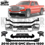 Front Bumper Chrome Kit With Fog Lights Assembly For 2016-2018 Gmc Sierra 1500. Fixed Price $777.55.
