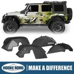 Hooke Road 4PC Aluminum Front Rear Inner Fender Liner For 07-18 Jeep Wrangler Jk. Fixed Price $199.00.