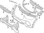 Genuine Mercedes-benz Bumper Cover Support Rail 167-885-88-07. Fixed Price $676.00.