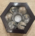Led Christmas - Nfl New Orleans Saints Set Of 6 Light Up Ornaments.. Fixed Price $45.00.