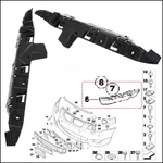Car Front Left&right Bumper Guide Supports Bracket For Bmw 5SERIES E60 E61 525I. Fixed Price $162.98.