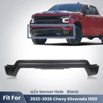For 2022-2026 Chevy Silverado 1500 W/o Sensor Hole Front Bumper Face Bar Black. Fixed Price $275.00.
