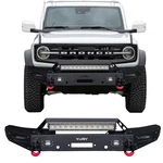 Vijay Steel Front Bumper With Long Headlight Fits 2021-2025 Ford Bronco. Fixed Price $519.00.