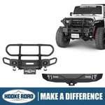 Hooke Road Front Rear Bumper W/ Brush Grille Guard For Jeep Erangler Jk 07-18. Fixed Price $669.99.