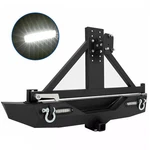 Rear Bumper W/ Tire Carrier For Jeep Wrangler Jk 07-18 Textured Led Lights. Fixed Price $320.50.