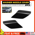 Black Front Headlight Washer Jet Spray Cover Cap Fit Vw Golf MK6 Gti 2009-13. Fixed Price $15.19.