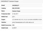 Chevrolet 2010-2015 Camaro Front Driver Side Bumper Fascia Reinf 92243311. Fixed Price $74.75.