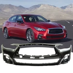 Primed Front Bumper Cover For 2018-2023 Infiniti Q50 IN1000285. Fixed Price $267.27.
