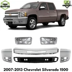 Front Bumper Chrome & Fog Lights Kit For 2007-2013 Chevrolet Silverado 1500. Fixed Price $580.00.