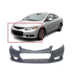 Bumper Cover For 2012 2013 Honda Civic Coupe 2-DOOR Front Primed. Fixed Price $128.60.