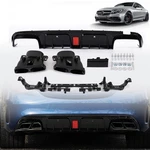 For Mercedes W205 Sedan Amg Line C43 C300 C450 Rear Bumper Diffuser Exhaust Tips. Fixed Price $254.95.