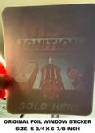 Msd Ignition Sold Here Vintage Original Foil Window Decal Sticker-engine-racing. Fixed Price $10.88.
