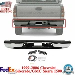 Rear Step Bumper Assembly Chrome Steel For 1999-06 Chevy Silverado / Sierra 1500. Fixed Price $236.31.
