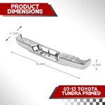 Chrome Steel Rear Bumper Face Bar For 07-13 Toyota Tundra Primed W/o Sensor Hole. Fixed Price $187.66.