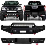 Black Front/rear Bumper For 2005-2021 Nissan Frontier W/ Led Lights Sensor Hole. Fixed Price $749.99.