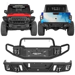 Fit Jeep Gladiator Jt 2020-2025 Black Steel Tubular Front Bumper Rear. Fixed Price $359.19.