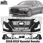 Front Bumper Cover Paintable & Grille Assembly Kit For 2018-2019 Hyundai Sonata. Fixed Price $480.00.