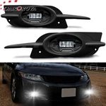 Led Fog Lights For 2009-2011 Honda Civic Door Front Bumper Lamps Clear Lens. Fixed Price $52.99.