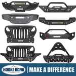 Hooke Road Steel Front Bumper W/ Winch Plate Light For 07-18 Jeep Wrangler Jk. Fixed Price $629.44.