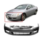 Bumper Cover For 2003-2005 Honda Accord Coupe Ex W Fog Light Holes Front Primed. Fixed Price $153.65.