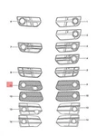 Audi Q5 Air Guide Grille Satin Black Trim For Fog Lights 8R0807682F01C 09-11. Fixed Price $99.22.