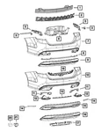 Genuine Mopar Rear Upper Fascia 1UW74TZZAE. Fixed Price $1057.95.