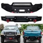 Vijay 1999-2004 Ford F250 F350 Steel Front Rear Bumper With Led Lights. Fixed Price $499.99.