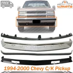 Front Bumper Chrome +filler Molding Valance For 1994-2000 Chevy C/k Pickup. Fixed Price $419.00.
