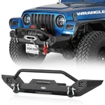 Fit 1987-2006 Jeep Wrangler Yj Tj Front Steel Bumper W/ Winch Plate & Led Lights. Fixed Price $189.99.