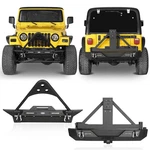 Front Rear Bumper W/tire Carrier & Stinger Bar For 1987-2006 Jeep Wrangler Yj Tj. Fixed Price $249.19.