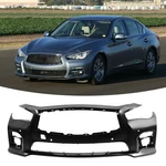 Primed Plastic Front Bumper Cover For 2014 2015-2017 Infiniti Q50 620224HC0H. Fixed Price $241.00.